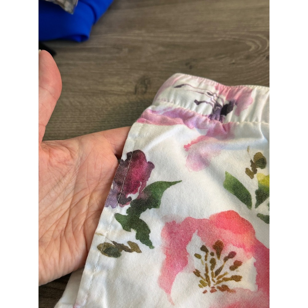 Petite Plume Cotton Pajama Set Size S White Pink Watercolor Floral - Picture 9 of 12